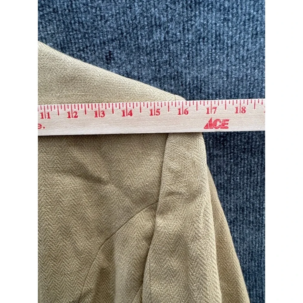 NWT Lauren Ralph Lauren Petite Tan Linen Military Jacket Soutache Cuffs 12P NEW - Picture 12 of 12